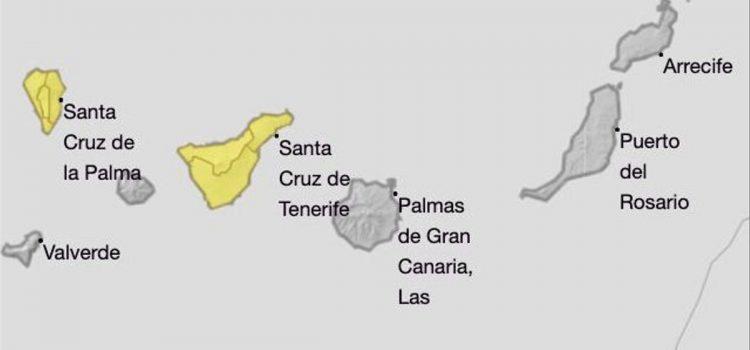 Activado el aviso de riesgo por lluvias en La Palma