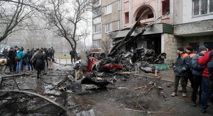 Mueren 14 personas, incluido el ministro del Interior de Ucrania, al caer un helicóptero