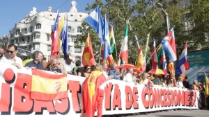 Barcelona acoge manifestación del Día de la Hispanidad: Críticas a la ley de amnistía y llamados a la unidad