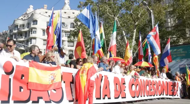 Barcelona acoge manifestación del Día de la Hispanidad: Críticas a la ley de amnistía y llamados a la unidad