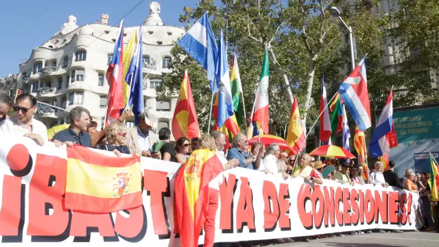 Barcelona acoge manifestación del Día de la Hispanidad: Críticas a la ley de amnistía y llamados a la unidad