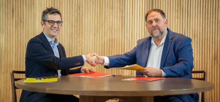 El PSOE consigue el apoyo de ERC para la investidura de Pedro Sánchez a cambio de concesiones en Cataluña