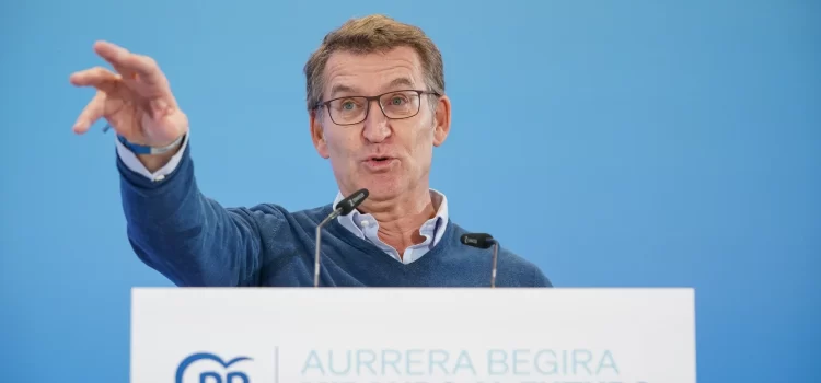 Feijóo acusa a Sánchez de “corrupción” en acuerdo con independentistas y presenta al PP como alternativa en Vitoria