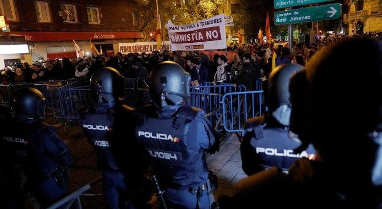 Violentas protestas en Madrid contra la posible ley de amnistía
