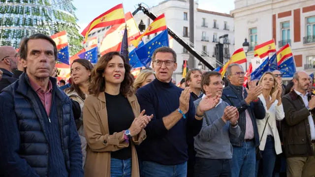 Feijóo encabeza en Madrid la lucha del PP contra la amnistía y los pactos