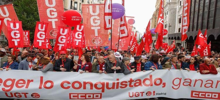 Protestas por el Día del Trabajador en toda España
