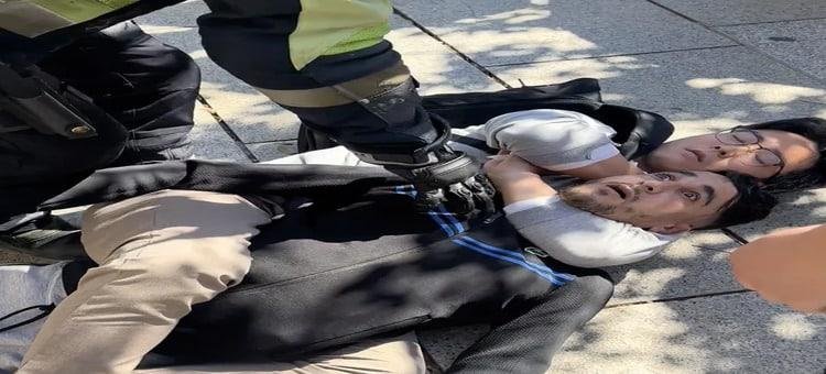Un turista chino atrapó a un ladrón con una llave de Kung Fu