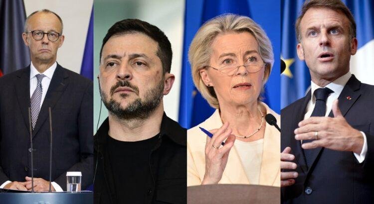Von der Leyen, Macron, Merz y otros líderes europeos viajarán con Zelenski para su reunión con Trump